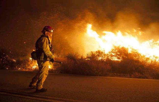 California में जंगल में लगी आग बुझाने की कोशिश में दमकलकर्मी की मौत