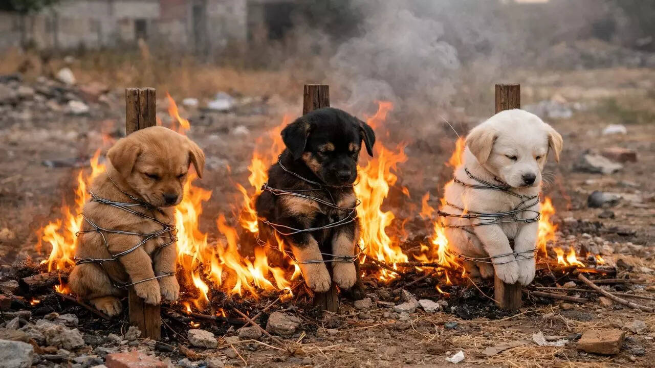 Shocking Incident in Abohar: Three Puppies Burned Alive