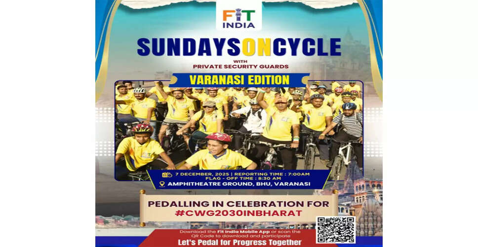 Fit India Sundays on Cycle Celebrates National Fitness Movement in Varanasi