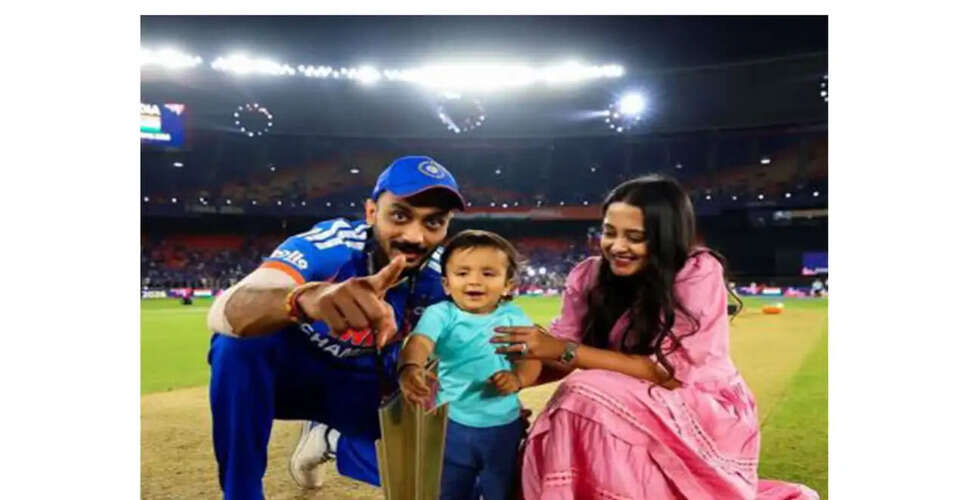 Axar Patel Celebrates Emotional T20 World Cup Victory with Son Watching