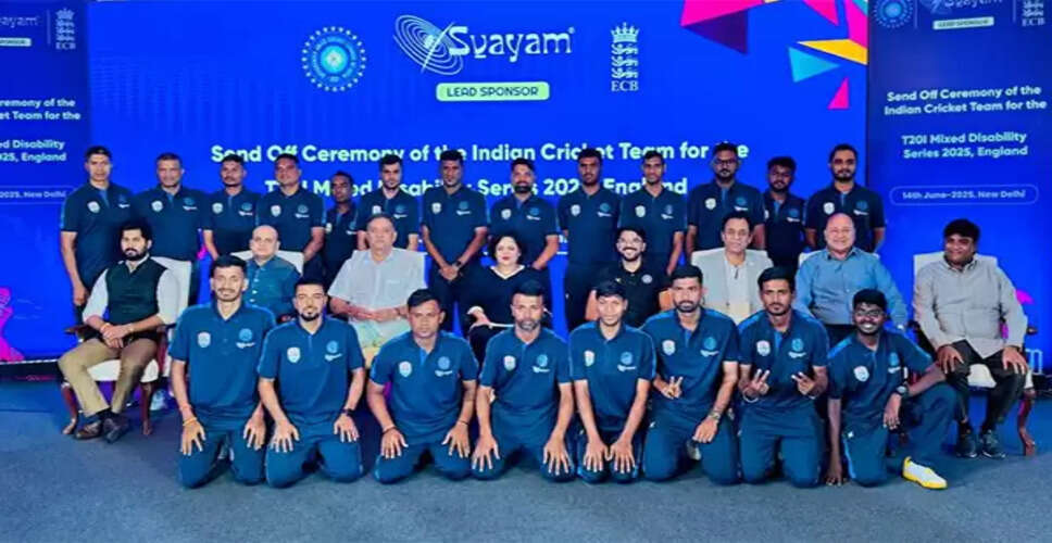 Historic Send-Off for India's Mixed Disability Cricket Team Ahead of Lord's Debut