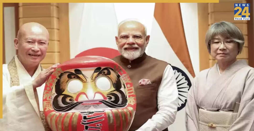 PM Modi Receives Traditional Daruma Doll During Japan Visit