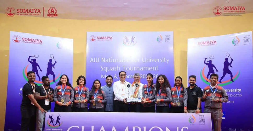 Somaiya Vidyavihar University Clinches Double Victory at National Squash Championship
