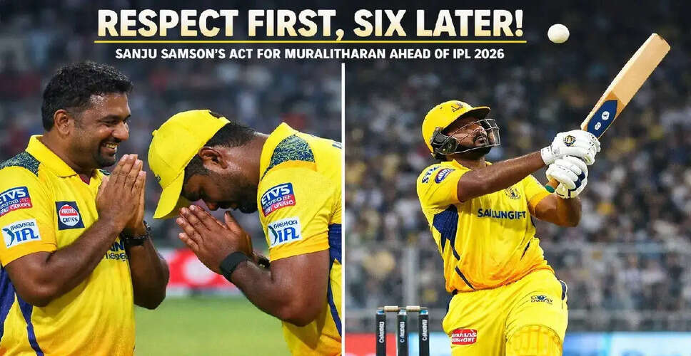 Sanju Samson Faces Muttiah Muralitharan in a Fun Cricket Encounter Ahead of IPL 2026