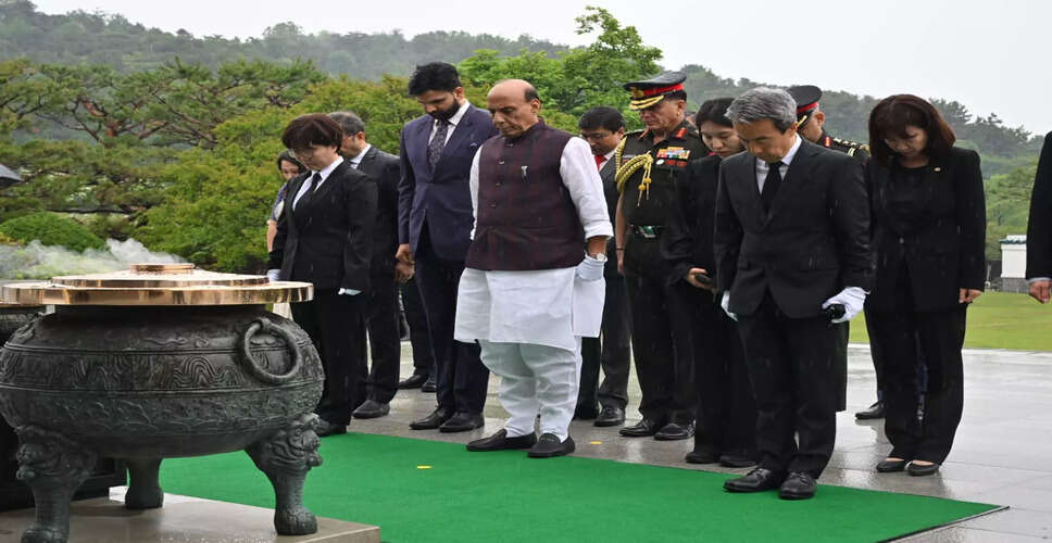 Rajnath Singh Honors Fallen Soldiers During South Korea Visit
