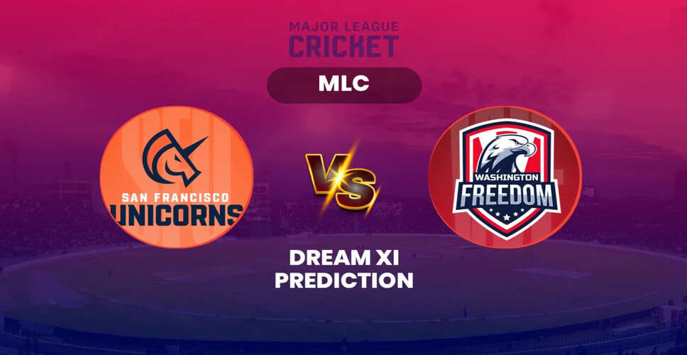 Major League Cricket 2025: San Francisco Unicorns vs Washington Freedom Match Preview