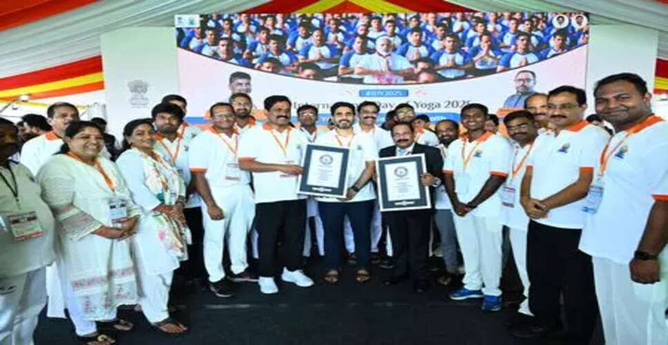Visakhapatnam Sets New Guinness Record for Largest Yoga Gathering