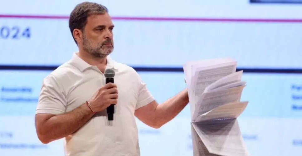 Rahul Gandhi Alleges Electoral Fraud in Haryana Assembly Elections