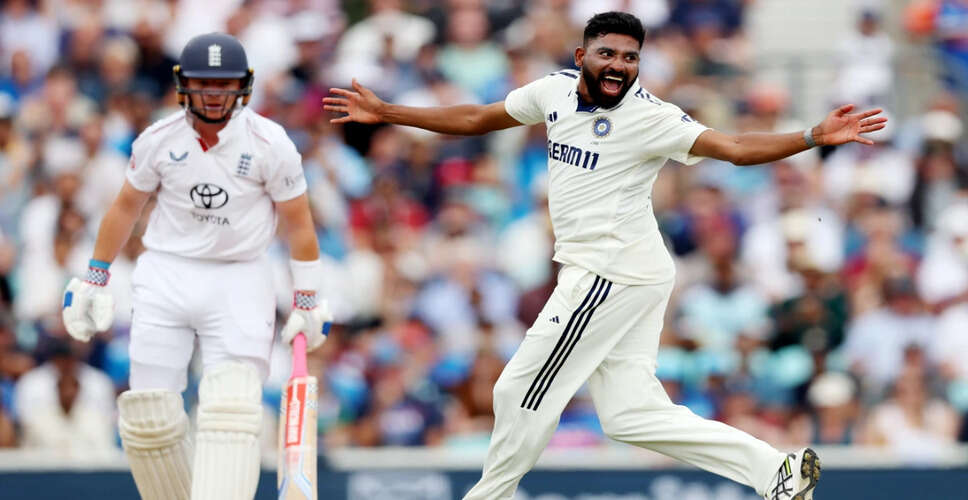 Mohammed Siraj Shines as India Clinches Thrilling Test Victory Against England