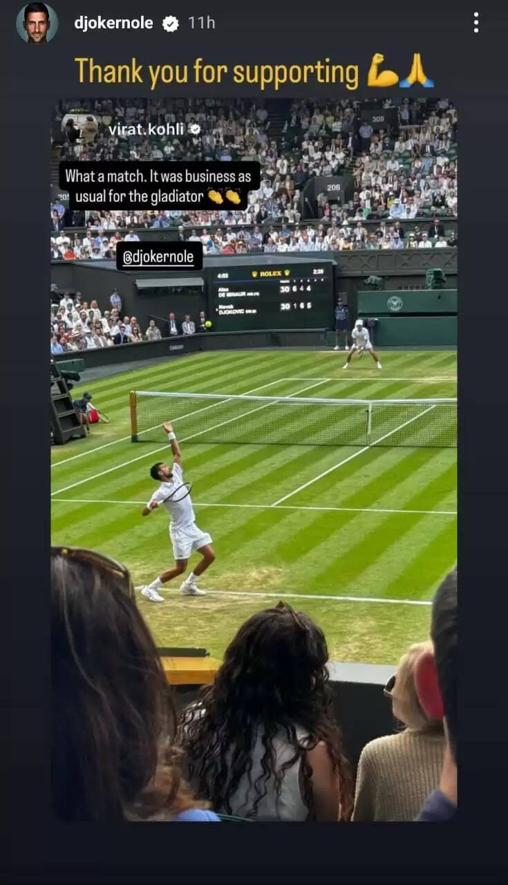 Virat Kohli Cheers for Novak Djokovic After Thrilling Match Against Alex de Minaur