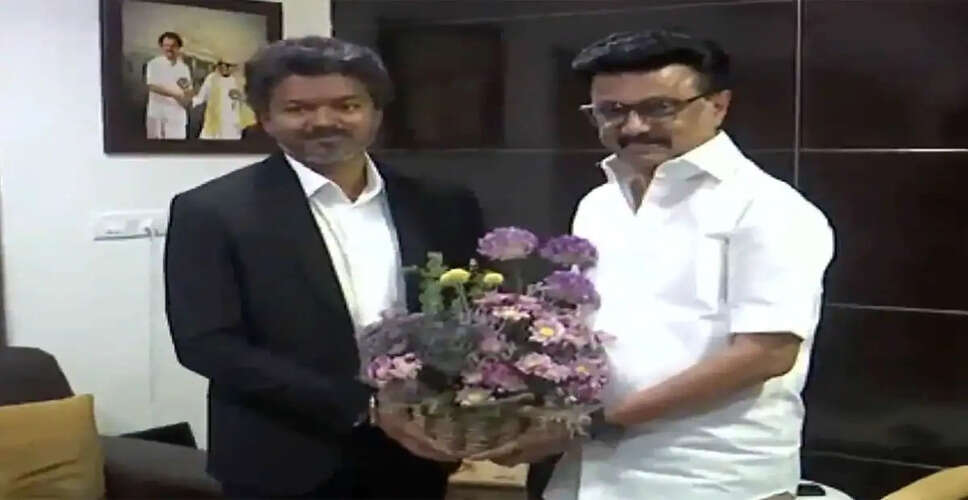 Tamil Nadu Chief Minister Vijay Meets MK Stalin Following Oath Ceremony