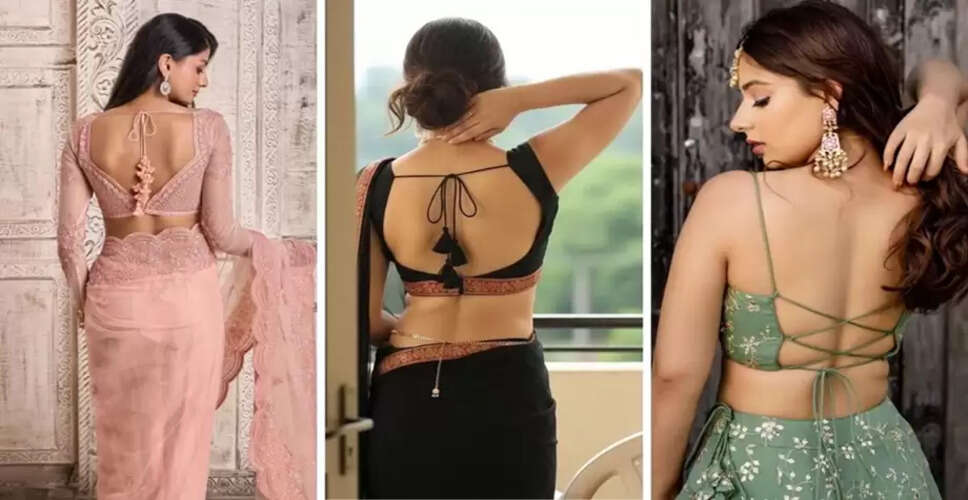 Stunning Backless Blouse Styles for the Wedding Season