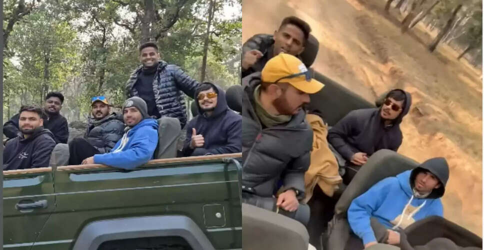 Team India Players Enjoy Jungle Safari Ahead of T20I Series Against New Zealand