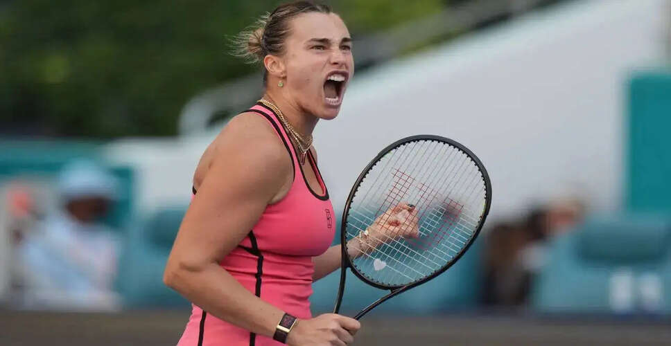 Aryna Sabalenka Makes History with Miami Open Victory