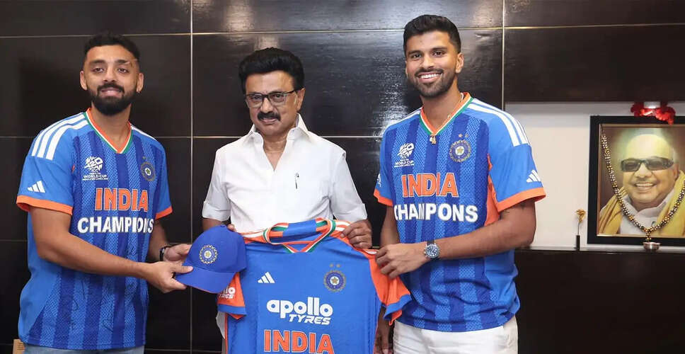 CM Stalin Celebrates T20 World Cup Champions from Tamil Nadu