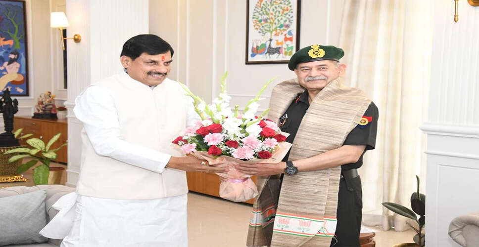 General Upendra Dwivedi Encourages Youth to Join Indian Army During Meeting with MP CM