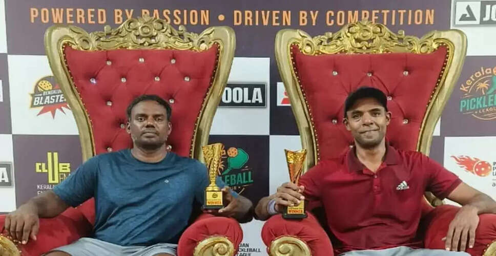 Kannan Sethu and Manickavasagam Triumph in 40+ Men&rsquo;s Doubles at Kerala Open
