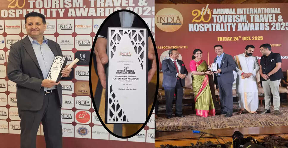 Fortune Park-Palampur Recognized as Top Staycation Hotel at International Awards