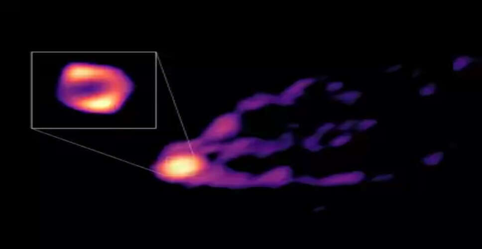 Astronomers detect first direct image of black hole expelling a powerful jet
