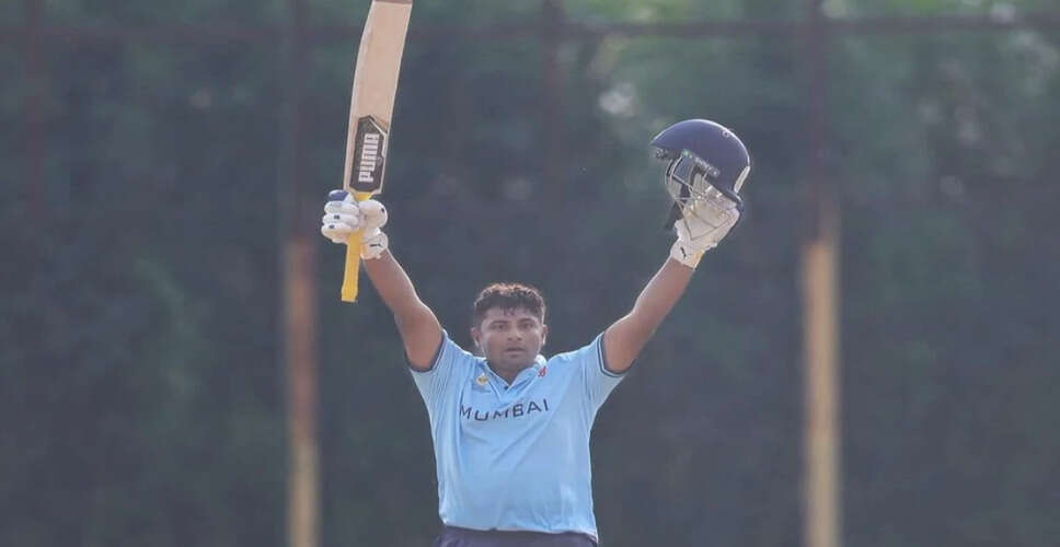 Sarfaraz Khan Sets New Record with Fastest List-A Fifty in Indian Cricket