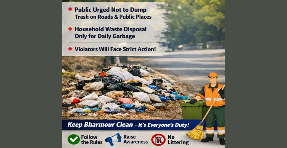 Bharmour Administration Urges Public to Keep Streets Clean