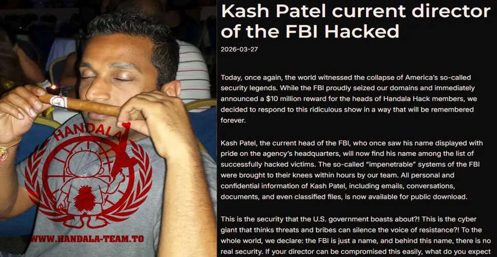 Iran-Linked Hackers Breach FBI Director Kash Patel's Emails