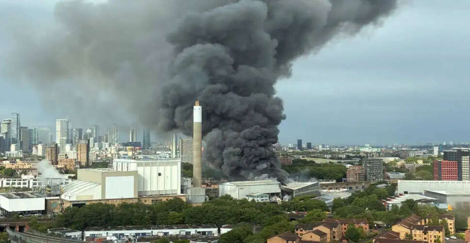 Massive Fire Engulfs Recycling Center in Southeast London
