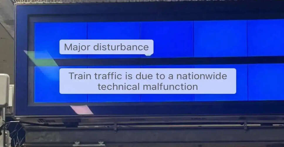 Significant Disruptions to Train Services Across Germany Due to Technical Issues