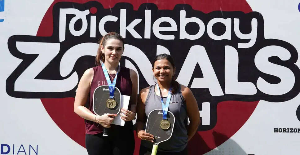 Danielle Jones and Monica Menon Triumph in Women's Doubles at Picklebay Zonals