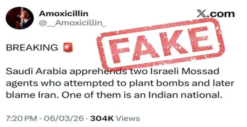 MEA Addresses False Claims of Indian Spy Arrest in Saudi Arabia