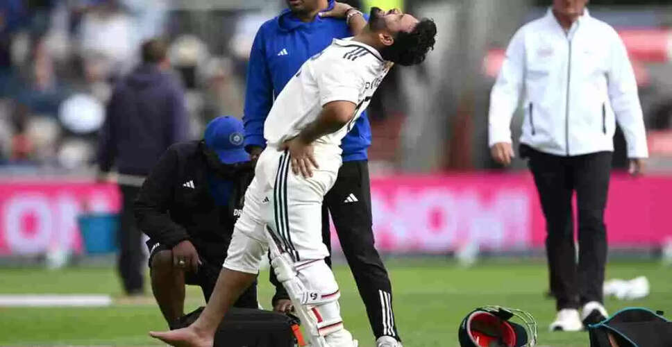 Rishabh Pant Faces Six-Week Absence Due to Toe Fracture