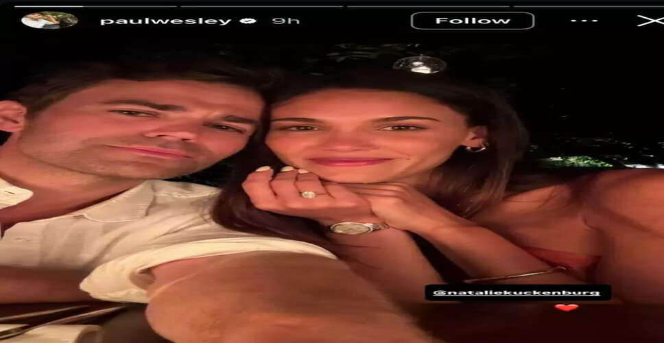 Paul Wesley of The Vampire Diaries Gets Engaged to Natalie Kuckenburg