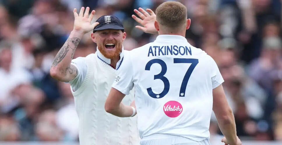 Ben Stokes and Gus Atkinson Cleared to Play in Third Test Against New Zealand