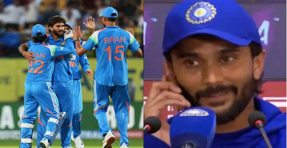 Heartwarming Moment for Nitish Kumar Reddy During India's ODI Victory