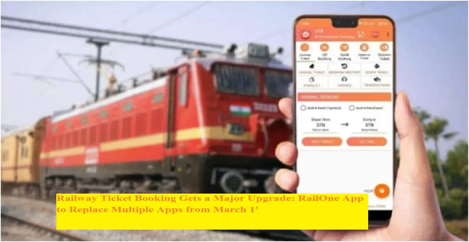 Indian Railways Launches RailOne App for Streamlined Ticket Booking