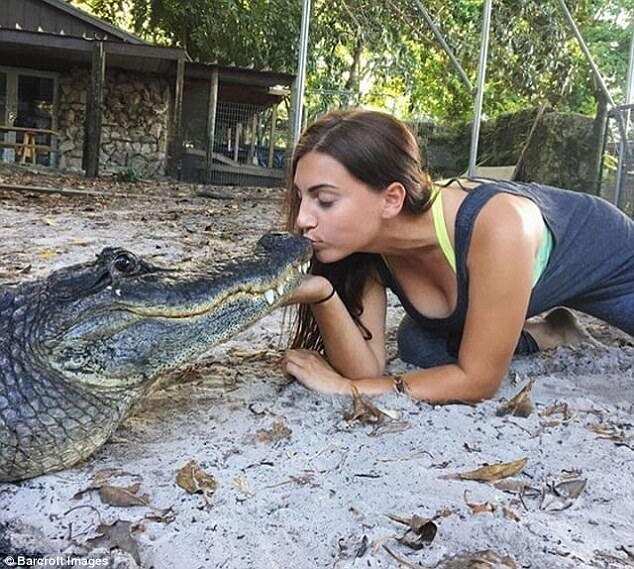 Gabby Scampone ,Has Become The Internet Sensation,For Her Photos of Kissing Alligators
