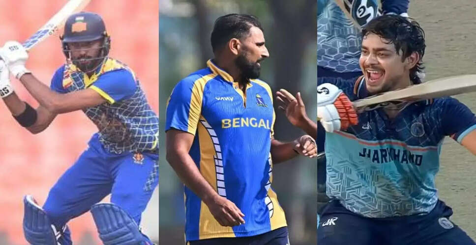 Vijay Hazare Trophy: Key Players Eyeing ODI Selection for New Zealand Series