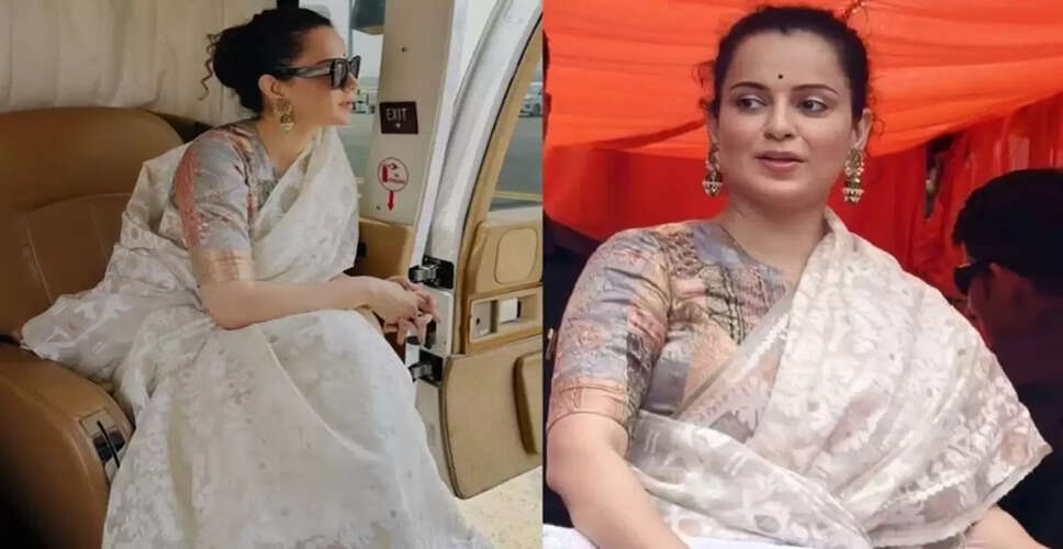 Kangana Ranaut Shines in Traditional Jamdani Saree During Bengal Campaign