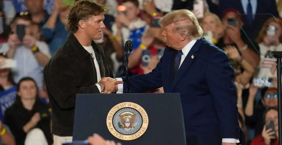 Giants Quarterback Jaxson Dart Joins Trump at Campaign Rally
