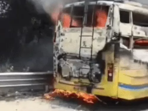 Major Bus Fire in Ludhiana: Passengers Escape Unharmed