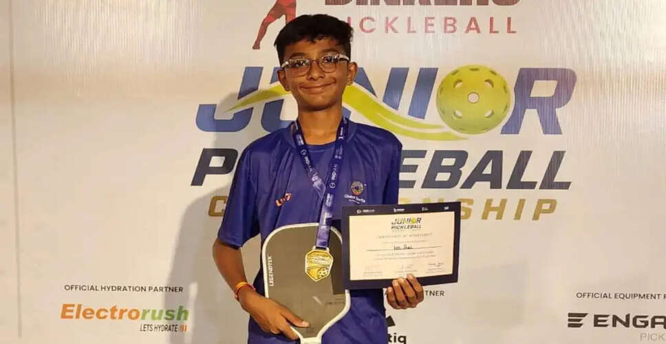 Veer Shah Triumphs Over Rival Panth Thakkar at Junior Pickleball Championship