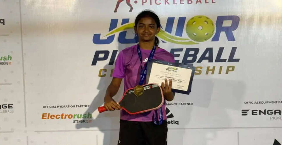 Aashrithaa Clinches Under-16 Girls Singles Title at Inaugural Junior Pickleball Championship