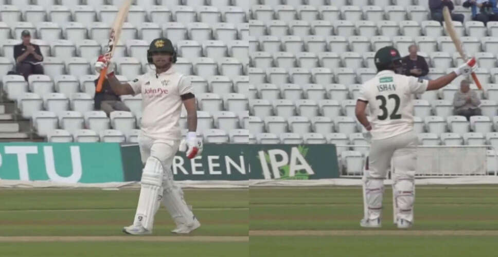 Ishan Kishan Impresses on County Debut with 87 Runs for Nottinghamshire