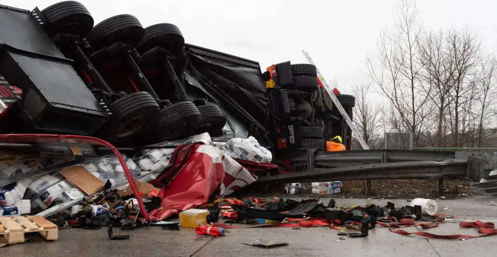 Massive Fire Erupts from Semi-Truck Accident in Cincinnati