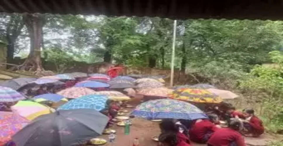 Students in Odisha Brave Rain for Mid-Day Meals: A Call for Infrastructure Improvement