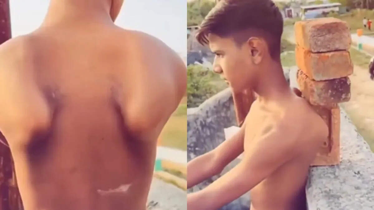 Unbelievable Talent: Boy Lifts Bricks with His Back