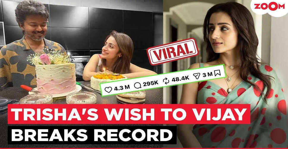 Trisha Krishnan's Heartfelt Birthday Tribute to Thalapathy Vijay Sparks Social Media Frenzy