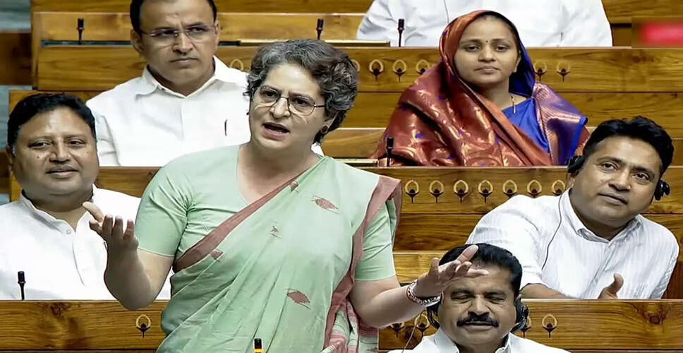 Priyanka Gandhi Advocates for Women's Reservation Bill in Lok Sabha