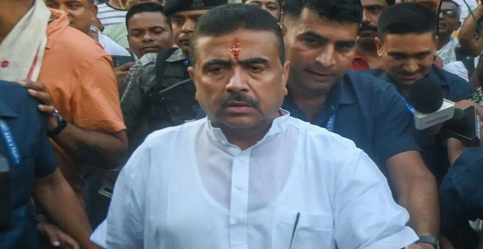 Suvendu Adhikari Emerges as Strong Contender for West Bengal Chief Minister Post
