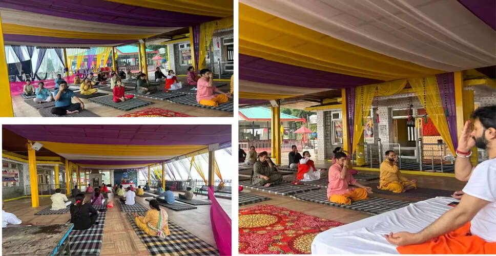 Celebrating International Yoga Day at Indrunag Temple in Khanyara